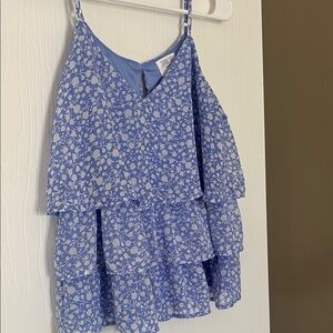 Sienna Sky Layered Blue Floral Top